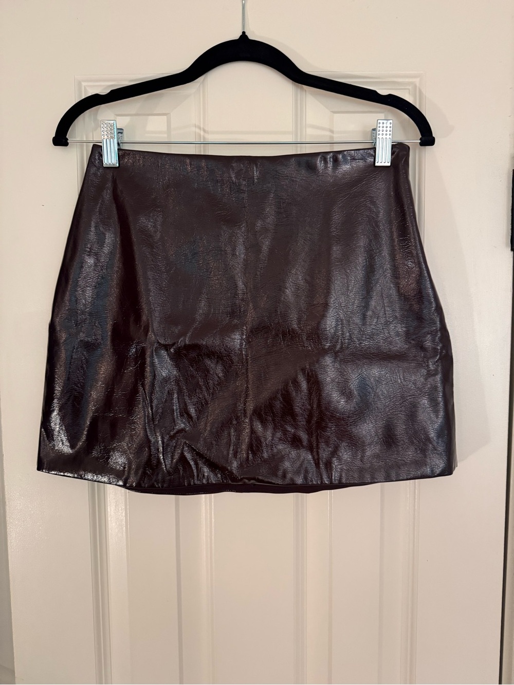 Abercrombie & Fitch The A&F Scarlett Brown Vegan Leather Mini Skort